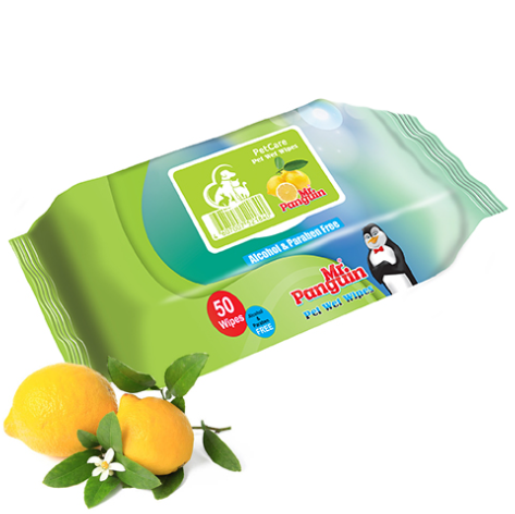 دستمال مرطوب مخصوص حیوانات خانگی پاکتی مستر پنگوئن